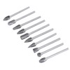 One Set 10 Tungsten Steel Carbide Burrs for Rotary Tool