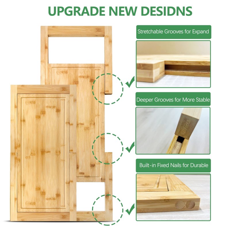 [2024 UPGRADE] Hifybaty Over The Sink Cutting Board - Expandable