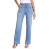 Sidefeel Women's High Waisted Straight Leg Jeans Stretchy Tummy Control