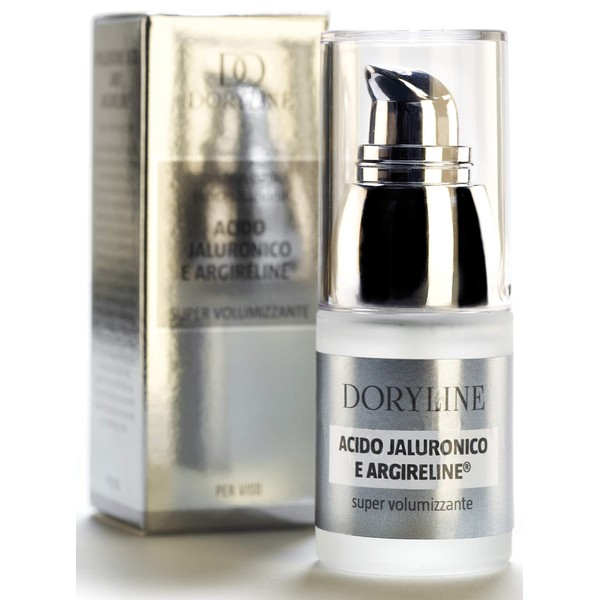 DORYLINE 15ml Pure Hyaluronic Acid Face Serum with Argireline®, Elasticizing and Moisturizing Anti-Wrinkle Face Cream, Gel 100% Made in Italy, Exceptional Anti-Aging, Immediate Lifting Effect