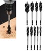 9pcs Wood Drill Bit High Carbon Steel 4-Fulte 4-Slot Hex