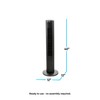 Comfort Zone Oscillating Portable Tower Fan with Remote, 40 inch,