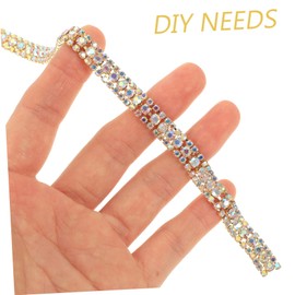 LALAFINA Easy DIY Rhinestone Chain Crystal Diamond Chain Decorative Jewelry for Coats Bags
