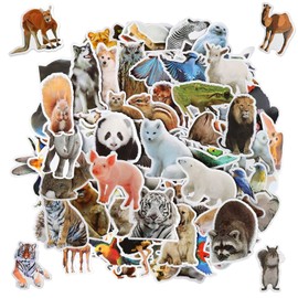 DAJISI 200Pcs Animal Stickers for Kids, Cute Cartoon Animal Stickers for Water Bottles Realistic Animal Stickers Waterproof Wildlife Animal Stickers for Children Safari Animal Stickers