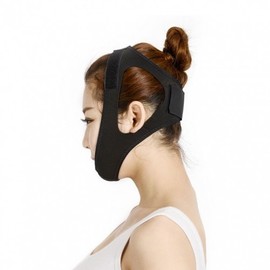 AteenO Premium Face Lifting & Mouth Closing Sleep Band Premium Mouth Support Band - Black 3ea
