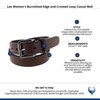 Lee Women's Burnished Edge and Crossed Loop Casual Belt, XL,