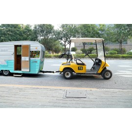 Golf Cart Heavy Rear Seat Trailer Hitch Kit for Club Car EZGO Yamaha, Use on Step on Back of Golf Cart