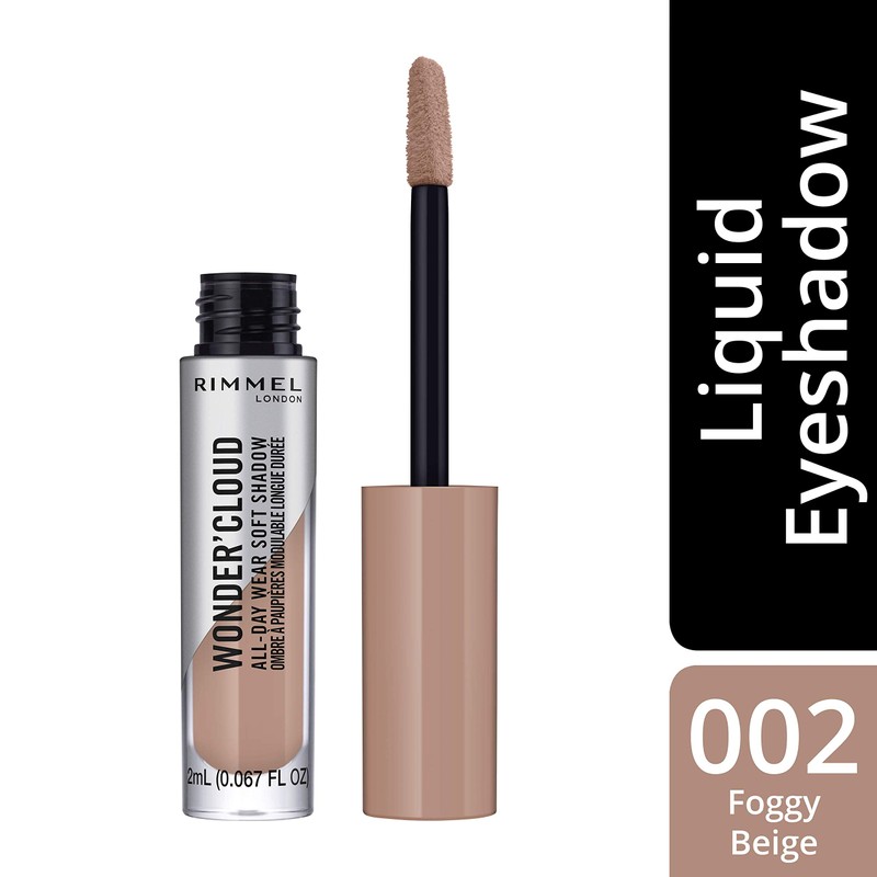 Rimmel London Wonder'Cloud Liquid Eyeshadow, 002 Foggy Beige