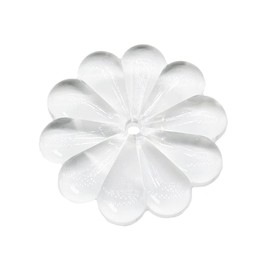 Crystal Rosettes Crystal Clear Flower 1-Hole Centre Hole for Chandeliers and Crystal Lights Hanging (30 mm - Centre Hole Diameter 5.0 mm)