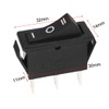 uxcell SPDT 3P On/Off/On 3 Position Boat Rocker Switch Black