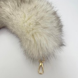 LAIDIC Therian tail fox tail keychain furry tail backpack tassel bag handbag accessories hook pendant Cosplay toy photo (Blue Fox)