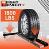 ECOTRIC Motorcycle Wheel Chock Stand Upright 1800lb Capacity, Adjustable Motorcycle