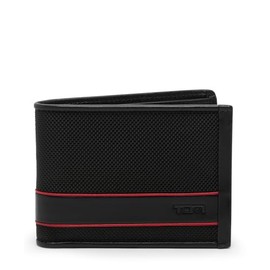 TUMI - Alpha Double Billfold - Men's Premium Wallet - Secure & Durable with Hidden Card Pocket - Black/ Red