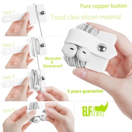 ELFRhino Cord Organizer Earbuds Holder Earphone Wrap Earphones Organizer Headset Headphone Earphone Wrap Winder Cord Manager Cable Winder Set of 2