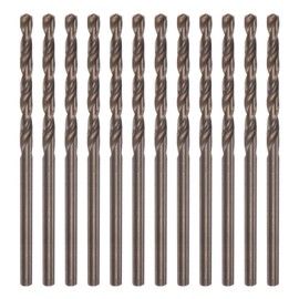 QUARKZMAN Cobalt Drill Bits 2.6 mm M35 High-Speed Steel Metric Twisted Drill Bit Straight Shank Jobber Drill Bits for Carbide Stainless Steel Copper Aluminium Cast Iron Plastic Pack of 12