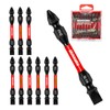 Geinxurn 10 Pieces SL1/4-PH2 Impact Double End Screwdriver Bit Set,