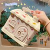 Cartoon House Piggy Bank with 3D Sticker DIY Storage Money