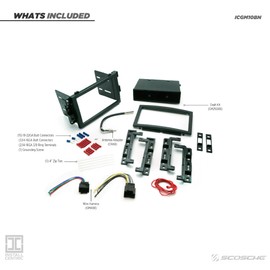 Scosche ICGM10BN Complete Double/Single DIN Stereo Installation Kit for Select Non-Amplified 2006-17 General Motors Vehicles - No Steering Wheel Remote - See Fit Guide in Images to Verify Your Vehicle