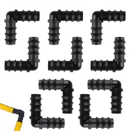 BCQTD 10 Pcs 13mm Garden Barbed Connector,13mm Irrigation Pipe Barbed Elbow for Pond and Garden Hose,90° Elbows for Leak-Free Drip Hozelock Irrigation Systems,Ideal for Use with Buried Soaker Hoses