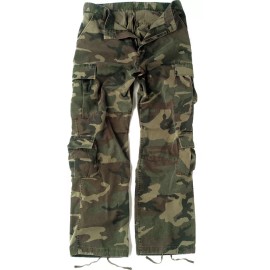 Army Universe Camo Vintage Paratrooper Pants 8 Pocket Tactical Military BDU Woodland Fatigues - Medium