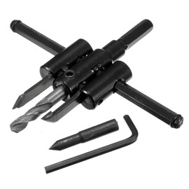 Adjustable Circle Hole Cutter Saw Kit Wood Drill Bit Saw Round Cutting Woodworking Twist Hole DIY Tools