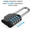 AIHYTU 3.2 Inch Ultra Long Shackle Resettable Combination Padlock, 4