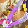 Elgood Reusable Long Sleeve Dishwashing Cleaning Gloves with Latex Free,Cotton