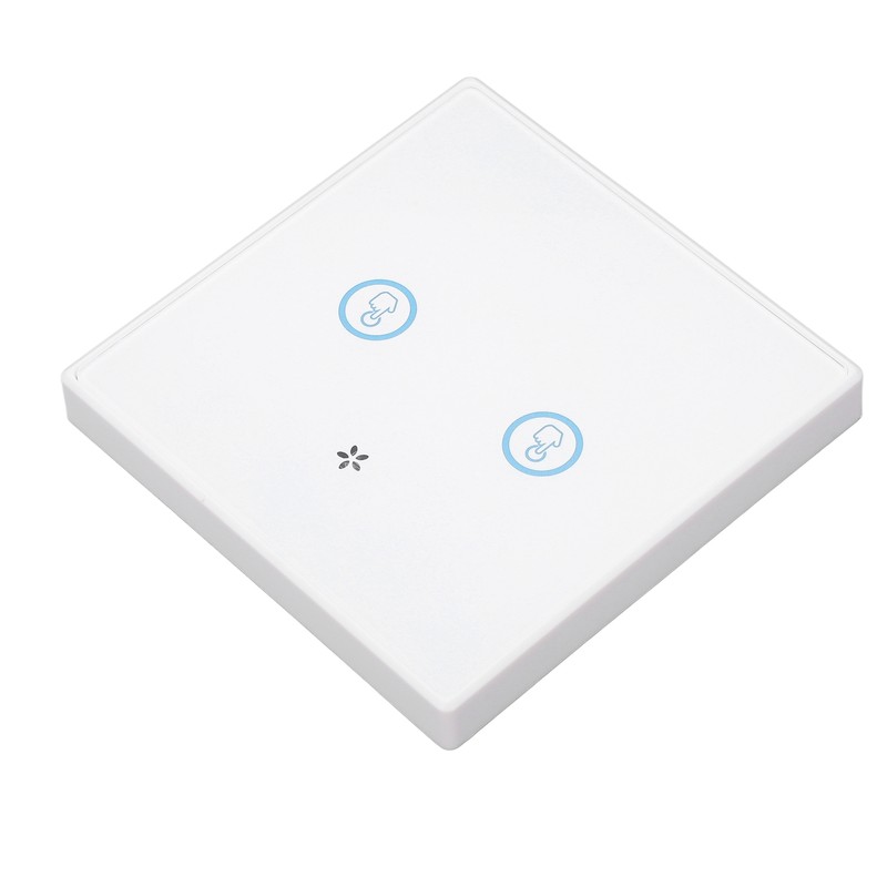 Smart Wall Touch Switch 433MHz Tempered Glass Panel Wiring Free