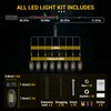 Hovano 8 Pods White Rock Light Kit with Wired Switch