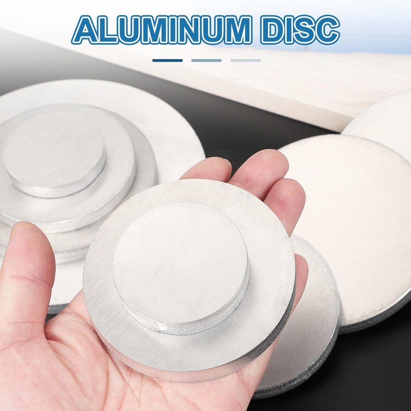 PATIKIL 6061 Aluminum Disc 1pc 3.9x1/2" Round Flat Plain Aluminum