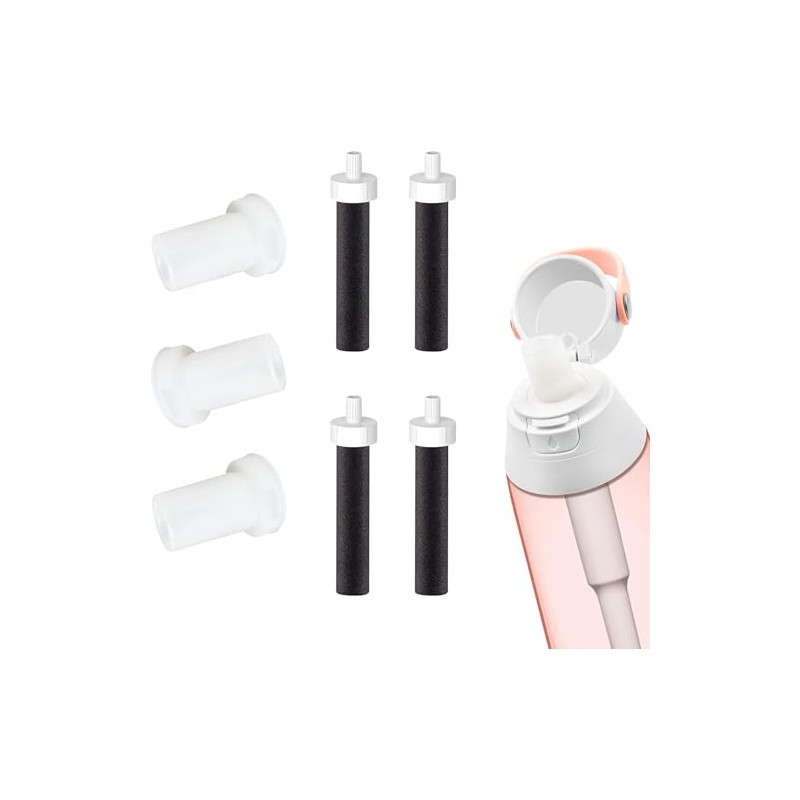 Brita Bottle Mouthpiece Replacement - 3PC Silicone Mouthpiece, 4PC Filter