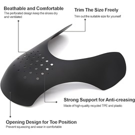 Shoe Crease Protector,2 Pairs Anti Crease Guards Sneaker Crease Protectors Shoe Guard Force Fields