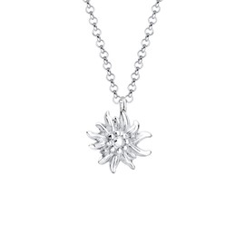 Elli Women's Edelweiss Symbol Pendant Costume Necklace in 925 Sterling Silver