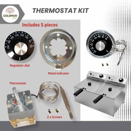 GOLDMAN SERVICE | Hospitality Industrial Fryer Thermostat. Universal Replacement with Regulator Control (50º to 205º C)
