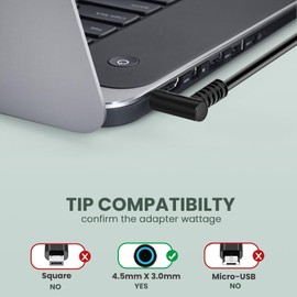 45W HP 741727-001 740015-003 Laptop Charging Cable for HP Model 14 15 15-CS 15-CP 15-DA 15-DB 15-DY HSTNN-DA40 TPN-LA15 Stream 11 13 Pavilion 15 15-f272wm Elite820 840 850 19.5V 2.31A Power Supply