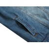 LAMKUKU Mens Denim Jacket Ripped Slim Jean Jacket Coat for