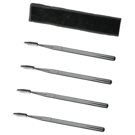 Beavorty 4pcs Eyelash Brushes Eyebrow Combs Lash Wands with Sturdy Handle Flexible for Natural Lashes and Brows for Professional Home Use with Storage Pouch