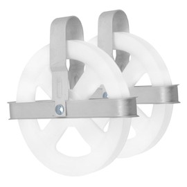 Outanaya 2Pcs Clothes Lines Pulley Kit Heavy Duty Pulley for Outdoor Washing Line Easy Installation Clothes Drying Rope System Versatile for Coats Blankets More