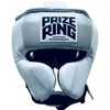 PRIZE RING "Professional SS" Genuine Leather Headgear Silver/White Large