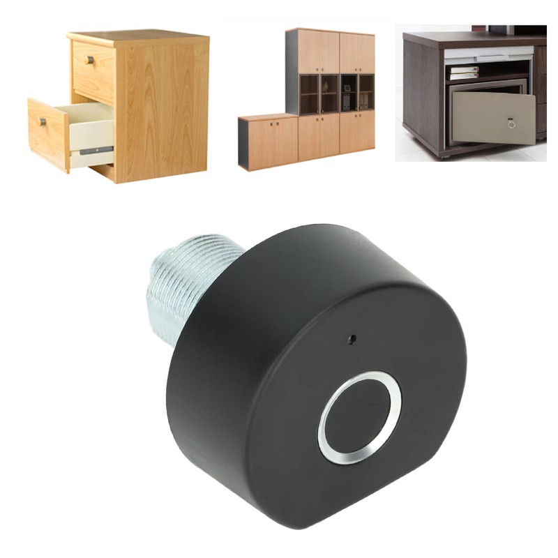 Fingerprint Cabinet Lock Smart Fingerprint Drawer Lock Perforation Free USB