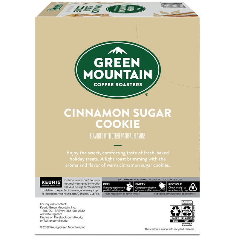 Green Mountain Coffee Roasters Cinnamon Sugar Cookie, 24 Count (Pack