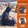 Nivofu Poncho de Surf con Capucha - Toalla Cambiante, Bata