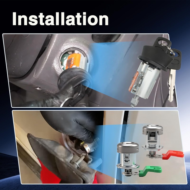 KPALAG Door Lock Cylinders & Ignition Switch with Keys Compatible