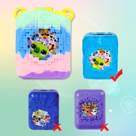 Protective Silicone Case compatible with Bitzee Magicals Digital Pet Toy, Rainbow Colors, with Lanyard