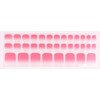LIFOOST Semi Cured Gel Toenail Strips Gradient Pink 22 PCS