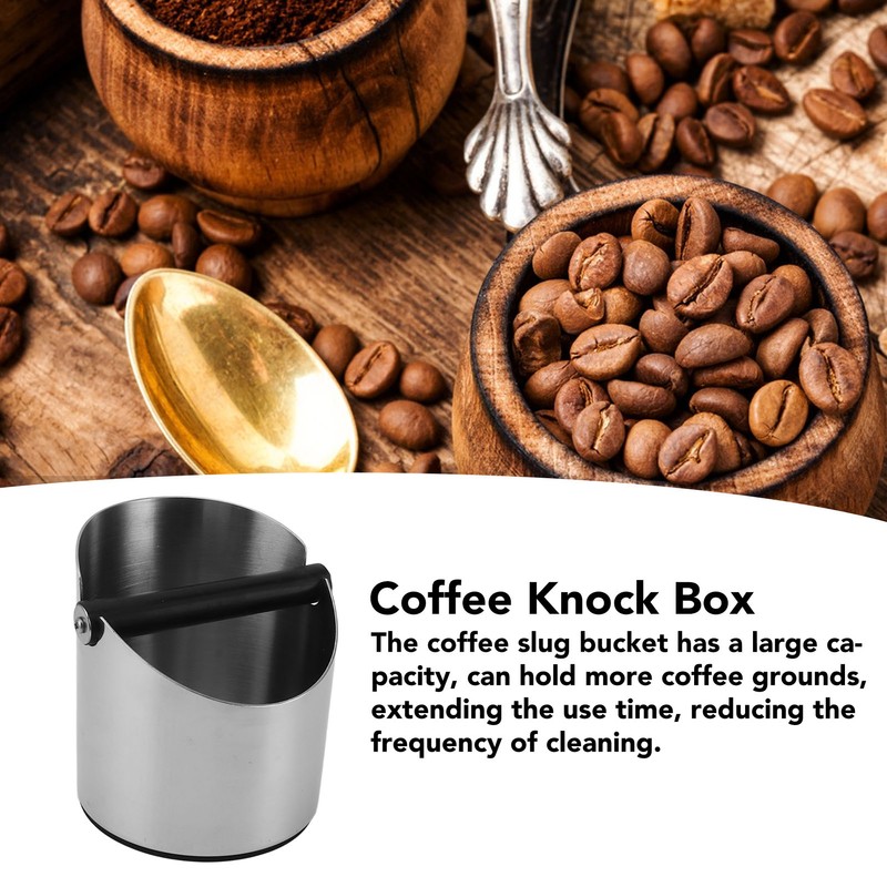 Coffee Knock Box Round Stainless Steel Coffee Machine Knock Box