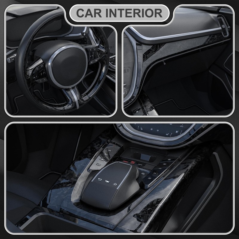 Lypumso Forged Carbon Fiber Vinyl Wraps, High Gloss Car Wrap