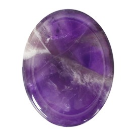 Amethyst Crystals Stones, Natural Polished Crystals, Thumb Stone Amethyst, Crystal Worry Stones, Oval Pocket Stone, Worry Stone, Perfect Gift for Others