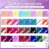 JODSONE 32+4 Pcs Gel Nail Polish Kit Soak Off Gel