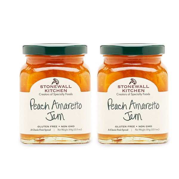 Stonewall Kitchen Peach Amaretto Jam, 12.5 Ounces (Pack of 2)